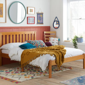 BIRLEA Denver 4ft small double Pine Wooden Frame Bed £229