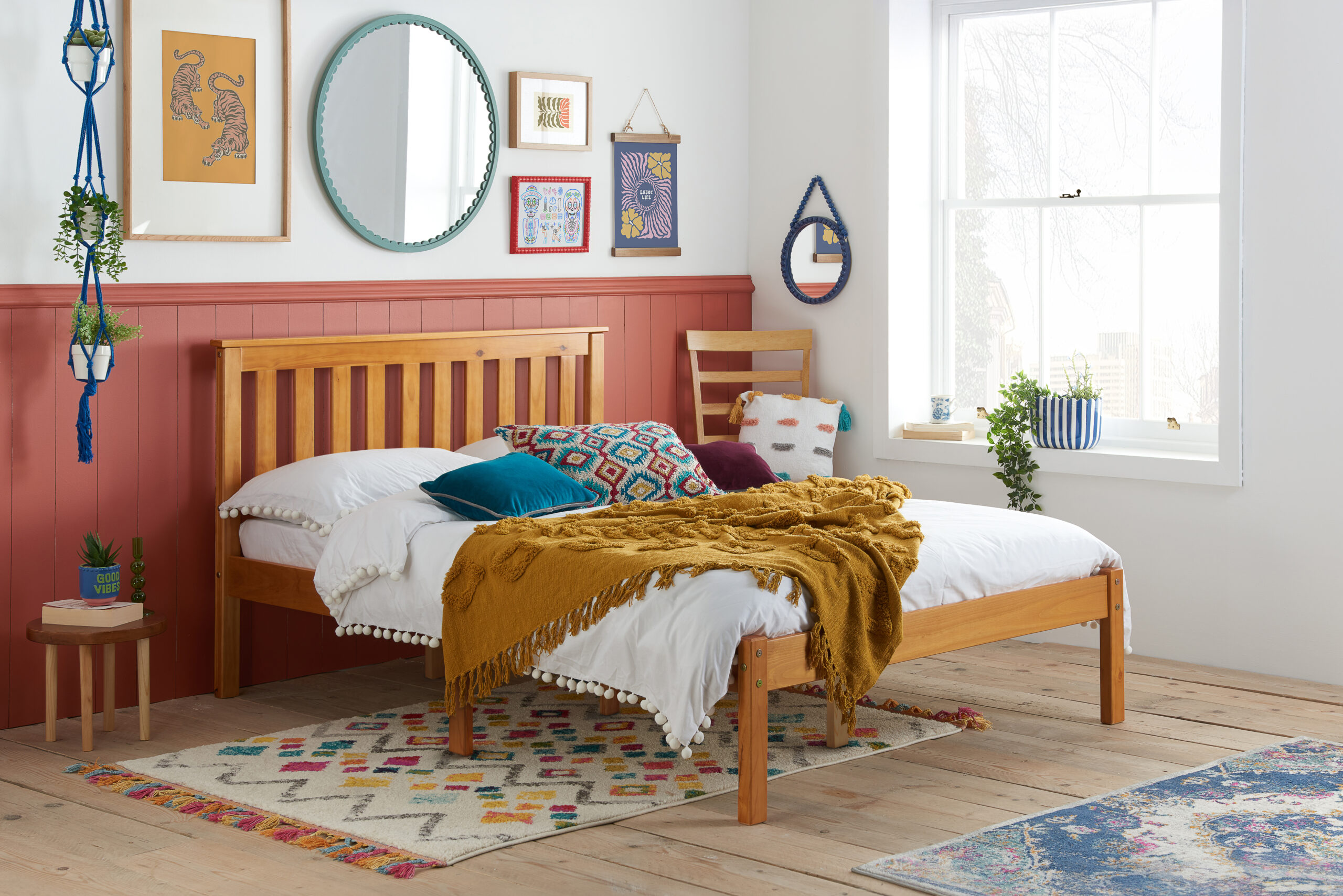 BIRLEA Denver 5ft King Size Pine Wooden Bed Frame £239