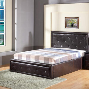 GFW Hollywood Gas Lift Storage Faux Leather Frame in black from £349