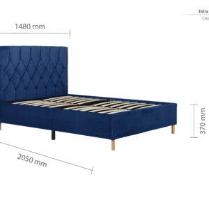 Loxley 4ft6 Double Fabric Bed Frame
