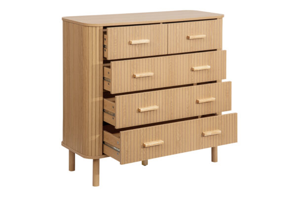 Birlea Axel 5 Drawer Fluted Chest - Image 2