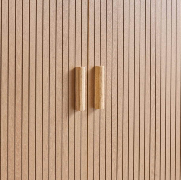 Birlea Axel 2 Door 1 Drawer Fluted Wardrobe - Image 3