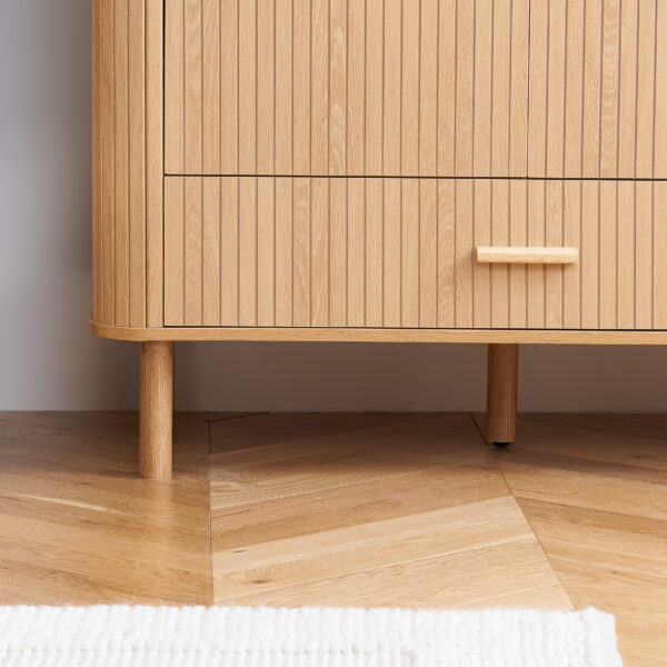 Birlea Axel 2 Door 1 Drawer Fluted Wardrobe - Image 4