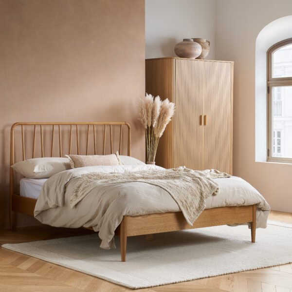 Birlea Axel 2 Door 1 Drawer Fluted Wardrobe - Image 6