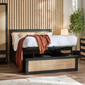 Padstow Ottoman Bed in Black from £399