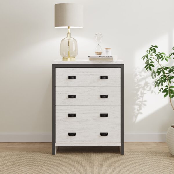 GFW BOSTON 4 DRAWER CHEST WHITE £139
