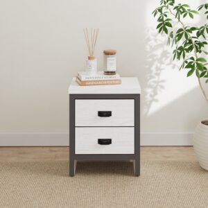 BOSTON 2 DRAWER BEDSIDE TABLE WHITE £69