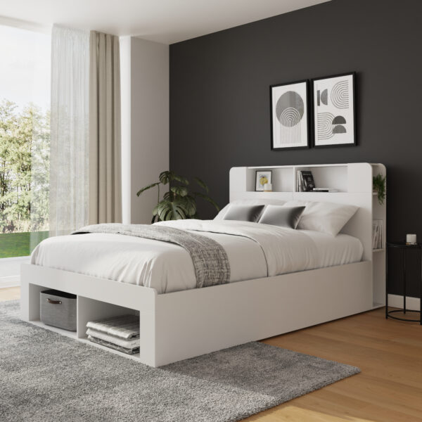GFW Anya 4ft6 Double White Wooden Storage Ottoman Bed Frame £359 - Image 7