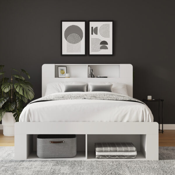 GFW Anya 4ft6 Double White Wooden Storage Ottoman Bed Frame £359 - Image 8