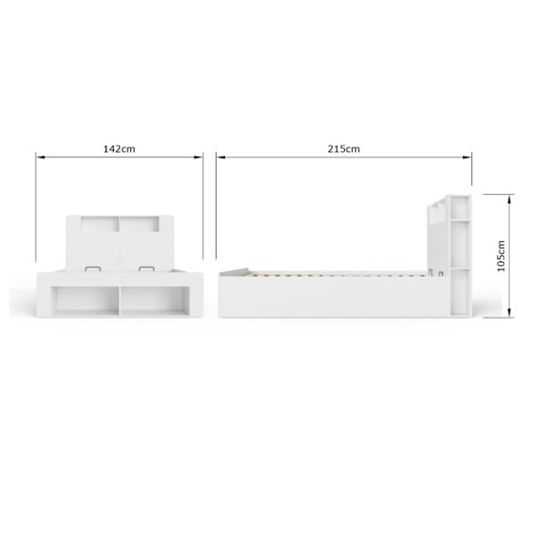 GFW Anya 4ft6 Double White Wooden Storage Ottoman Bed Frame £359 - Image 9