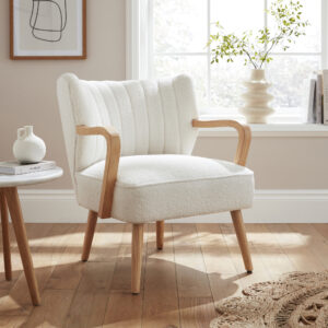 GFW ENZO TEDDY ACCENT CHAIR CREAM £159