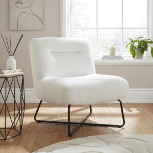 GFW WILLOW TEDDY ACCENT CHAIR CREAM £169