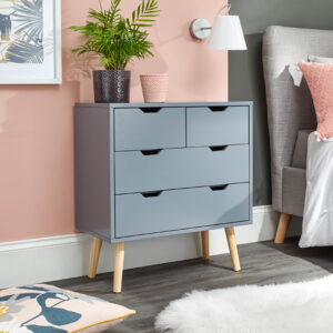 GFW NYBORG 2+2 DRAWER CHEST DARK GREY £109