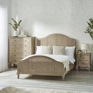 Julian Bowen Fleur Rattan Bed in Light Oak from £779