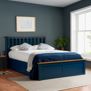 Phoenix Double Ottoman Bed Blue