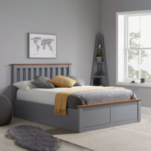 Phoenix Double Ottoman Bed Stone Grey
