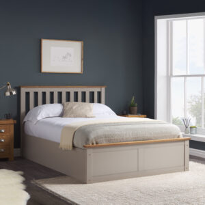 Phoenix Double Ottoman Bed Pearl Grey