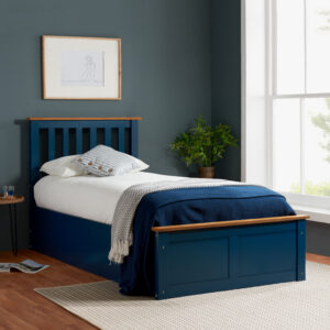 Phoenix Single Ottoman Bed Blue