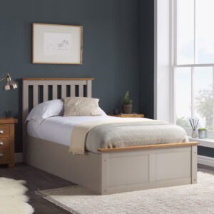 Phoenix Single Ottoman Bed Pearl Grey