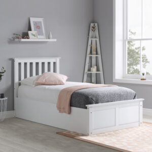 Phoenix Single Ottoman Bed White