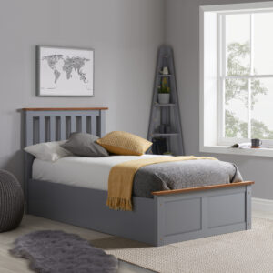 Phoenix Single Ottoman Bed Stone Grey
