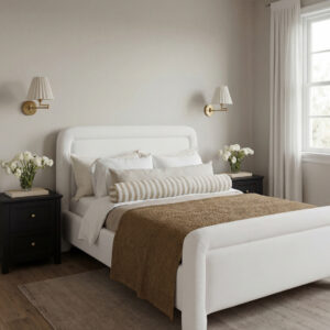 Leonnie Double Bed in Black or White  £379