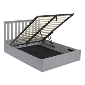 Oxford Grey Kingsize Wooden Ottoman Bed £299