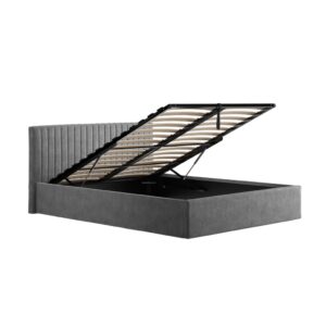 Berlin Silver Upholstered Storage Ottoman Bed from £289