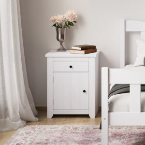 Havana White Bedside Cabinet £79