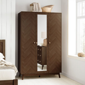 Herringford 3 Door  Wardrobe With Mirror