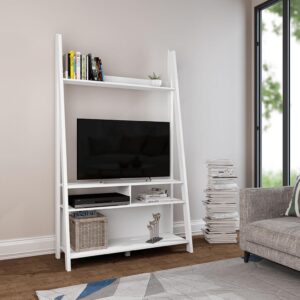 Tiva White Ladder Media Unit £109
